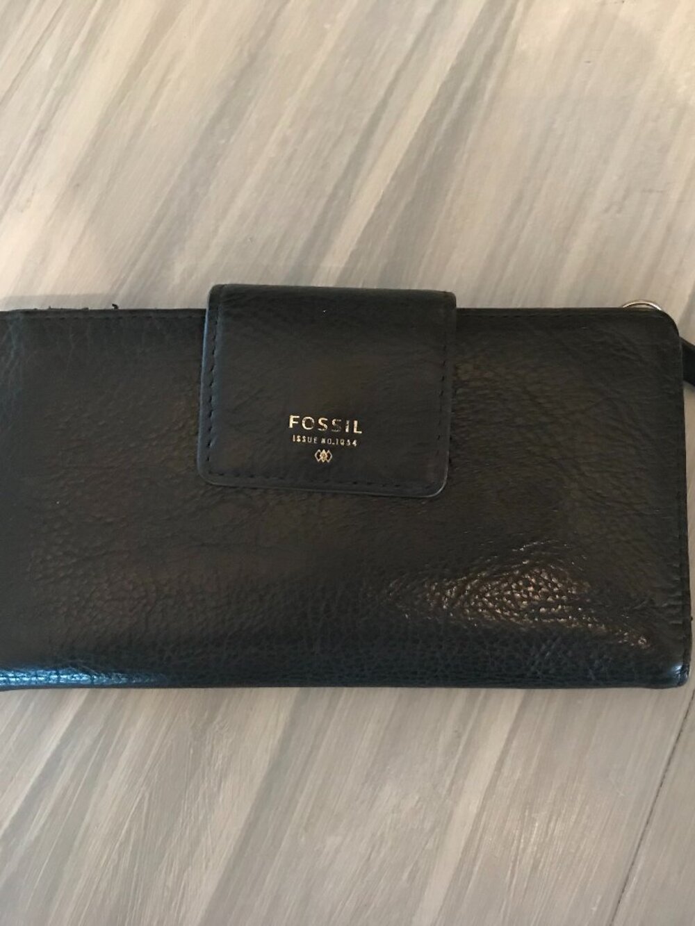 Fossil Ladies Black Leather Wallet Purse Issue 1954